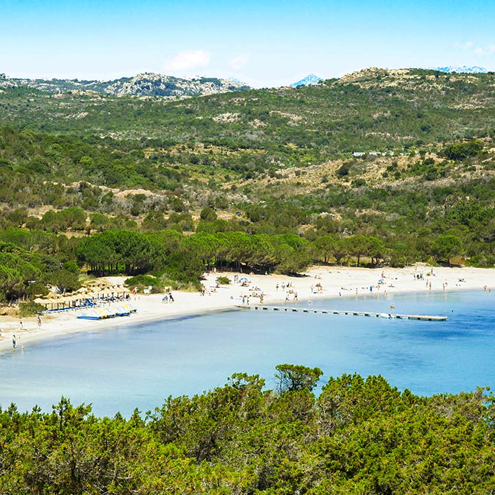 Rondinara beach in Corsica Island in France